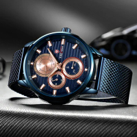KADEMAN Fashion Men Watch Luxury Small Dials Full Steel Sport Watch TOP Brand Waterproof Casual Business Male Wristwatch Relogio