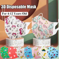3D Stereo Disposable Face Mask For Kids Kawaii Face Mask Boys Girls Breathable Children's Masks Cartoon Disposable Child Mask