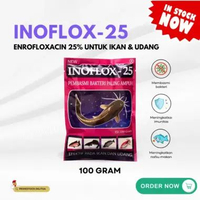 INOFLOX-25 100 Gram – Isi 1 Sachet Antibiotik Perikanan Enrofloxacin 25% untuk Ikan & Udang