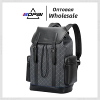 BOPAI Men's 15.6 Inch Laptop Backpack Large Capacity Travel Backpack Waterproof Multifunctional Bag Outdoor Backpack