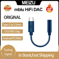Meizu Mblu Lifeme HiFi DAC/Lifeme HiFi DAC Pro Earphone Amplifiers Adapter Hifi TYPE C To 3.5MM Audio Adapter CX31993 Chip 600Ω