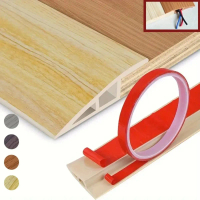 Happy 1 pc 7 cm (2.75 in) self-adhesive PVC floor transition strip, household threshold ramp, suitab