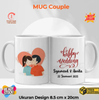 MUG COUPLE / MUG STANDAR / HADIAH COUPLE / GELAS CUSTOM / MUG PERNIKAHAN / SOUVENIR