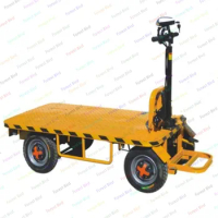 Standing Driving Pedal Type Electric Four-Wheel Platform Trolley Load 1 Ton Cargo Truck Can Ride Upside down Storage Truck