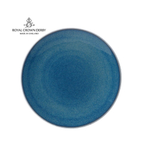 英國Royal Crown Derby-Art Glaze藝術彩釉系列-27CM餐盤(滄藍)