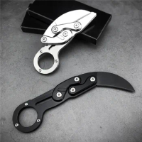 Karambit CSGO Claw Folding Pocket Knife All Stainless Steel Portable Counter Strike Mechanical Outdoor Tactical Knife EDC Tool