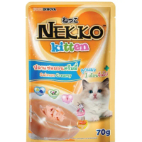 Nekko Kitten Salmon Creamy 70g - Thức Ăn Dinh Dưỡng Cho Mèo Con Vị Cá Hồi Kem