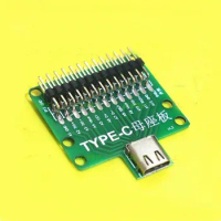 2pcs USB3.1 Type-C female test board with pin header test stand PCB board fixture