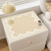 全城熱賣 - 床頭櫃墊子輕奢高級感防水防燙免洗桌面臺麵保護墊洗衣機防塵墊子秋日忌廉40*40cm