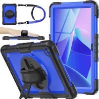 Case For Lenovo Tab M10 HD Plus 10.3 TB-X606F TB-X306F 360 Rotating With Strap Armor Kickstand Holder Cover Tab M8 8505F 8705F