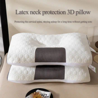 Neck Pillow To Help Sleep Cervical Orthopedic Latex SPA Massage Pillow Ergonomic No Collapse Household Neck Guard Pillow Core