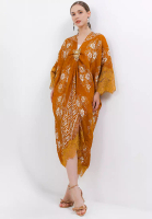 BATIK RIZQINA Rizqina Dress Batik Qistina Gold / Batik Viscose / Batik Viscose Wanita