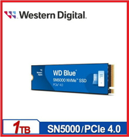 WD 藍標 SN5000 1TB M.2 PCIe 4.0 NVMe SSD  WDS100T4B0E 5年保固