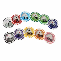 10Pcs/Lot Golf Ball Marker with Hat Clip Magnetic Alloy Marker Golf Commemorative Coin of Texas Poker Chip Casino Competition