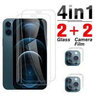 4in1 Tempered Glass Camera Film For Apple iPhone 12 Pro Max 12 Pro 12 12 mini 13 13 Pro 13 Pro Max 13 mini Screen Protector Lens
