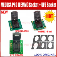 100% Original MEDUSA Pro II box / Medusa Pro 2 Socket Set UFS 153 + UFS 254+ eMMC 4 In 1 Socket Adapter