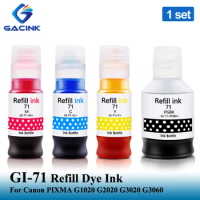 1 Set Refill Dye Ink For Canon GI-71 GI 71 For Canon PIXMA G1020 G1220 G2020 G2160 G2260 G3020 G3260 G3060 G3560 Refillable Ink