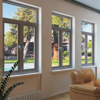 AS2047 Aluminum Alloy Powder Coated Windows Residential Double Glass Doors and Windows