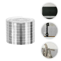 2 Rolls Self-adhesive Mosaic Stickers DIY Wall Decor Square Mini Glass Small Mirror Tiles Fiber Decal Decals Crafts