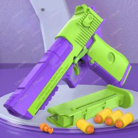 3D 1911 Desert EagleRadish Gravity Gun Decompression Toys Handgun Continuous Throwing Carrot Gun Launcher Toy Gift for Kids