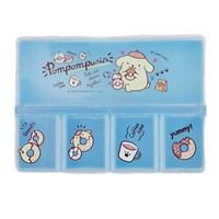 小禮堂 布丁狗 塑膠五格式藥盒 (藍甜甜圈款)