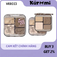 [VEECCI] Bảng Tạo Khối Bắt Sáng VEECCI 4 Màu Tự Nhiên Lâu Trôi Chống Nước KUROMI Cosmetic Trang Điểm