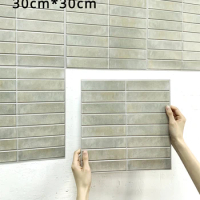 10pcs 3D Tile Sticker Self-adhesive 3D Wall Panel Peel and Stick Tile Backsplash for Kitchen Waterproof Bathroom Wall Sticker