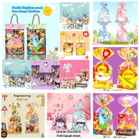 50Pcs Kantong Snack Ulang Tahun Plastik Kue Mermaid Kartun Lucu Plastik Bingkisan Anak Ulta Plastik 