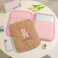 Multifunctional Laptop Sleeve Case Bag Cartoon Pattern Embroidery Pouch Cover for 13in 11in 10.5in 10.2in Tablet T8NB