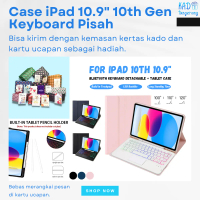 Case Keyboard Touchpad Detachable For iPad 10th Generation 10.9 inch Casing Rubber Backlit Separate