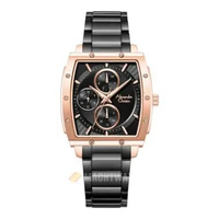 Jam Tangan Wanita Alexandre Christie AC 6376 BF BBRBARG Ladies Black Dial Black Stainless Steel Stra