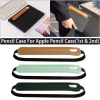 PU Leather Pencil Sleeve Pocket Pouch Pen Case Holder Sling Stylus Protect Cover Elastic Pencil Clip For Apple Pencil 1st &amp; 2nd