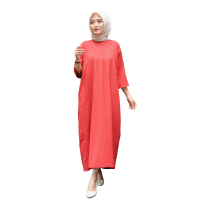 Dress Wanita Bahan Babycrush (Serat Kayu) muslim gamis Pesta Simple Kondangan Mewah Dewasa Remaja Sy