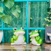 動物創意青蛙多肉花盆室內外植物盆栽禮品家居鎮宅田園裝飾擺件大