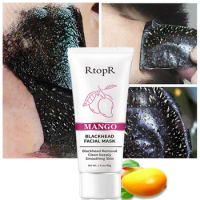 RtopR Mango Blackhead Remover Nose Mask Acne Treatment Oil Control Shrink Pores Deep Cleansing Black Face Mask T Zone Skin Care