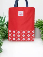 Tote Bag Bear Brand, Tas Belanja Susu Beruang By Nestle Merah Batik