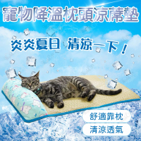 寵物涼蓆墊 寵物墊 寵物睡墊 寵物涼感墊 冰絲涼墊 寵物靠枕 寵物枕頭 透氣涼墊 寵物窩 寵物床【230607】