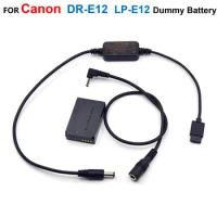 DJI Ronin-S To DR-E12 LP-E12 Dummy Battery Adapter Cable Supply Power For Canon EOS M M2 EOS-M50 EOS M10 M50 M100 Cameras