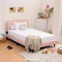 Dekoruma IMADA Divan + Headboard Tempat Tidur / Dipan + Sandaran (Kasur 120x200) 123x206cm Abu-Abu