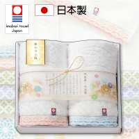 【日本Prairiedog】日本製今治毛巾 和風洗臉毛巾2入組禮盒 34x75cm(和布小紋 日本毛巾)