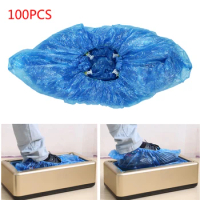 Disposable 100pcs Automatic Shoe Cover Plastic Shoe Cover T Buckle Shoe Cover Household Indoor Machine Shoe Cover