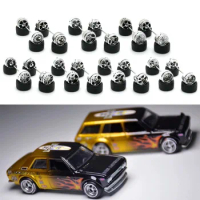 1Set 1/64 Wheels With Rubber Tyres Modified Parts Racing Vehicle Toys Cars For 1:64 Matchbox/Domeka/HW/Model Cars Off-road