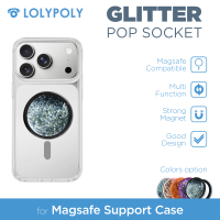 LOLYPOLY Magsafe Pop Socket Glitter Phone Stand