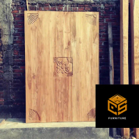 pintu jati kupu tarung daun pintu solid Kayu