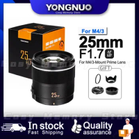 YONGNUO YN25mm F1.7M M4/3 Mount Camera Lens Large Aperture AF/MF Standard Prime Lens For Panasonic Olympus G95 GF9 GX9