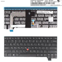 US Laptop Keyboard for Lenovo Thinkpad T460S T470S Black with Pointer