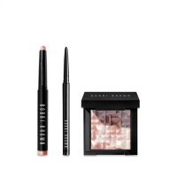 【Bobbi Brown 芭比波朗】防水抗暈眼妝組(流雲防水持久炫彩眼影筆+極致防水抗暈眼線膠筆0.12g)