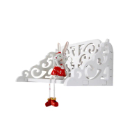 【Osun】DIY木塑板 歐式白色雕花兩用壁掛木塑板架(CE178-BG008)
