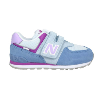NEWBALANCE 女小童休閒運動鞋-WIDE-寬楦 麂皮 574系列 NB IV574SL2 藍紫白