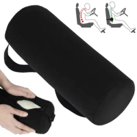 Multifunctional Lumbar Roll Pillow Memory Foam Roll Pillow with Removable Washable Cover for Lower Back Lumbar Support Pillow